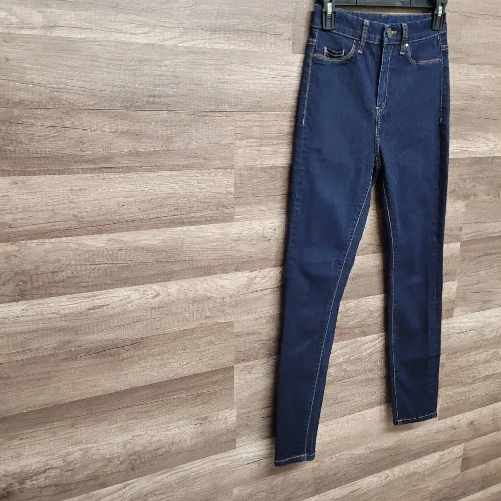Blanknyc‎ Ankle Skinny Jeans Blue Dark Wash Womens Size 27 Stretch Denim Pockets